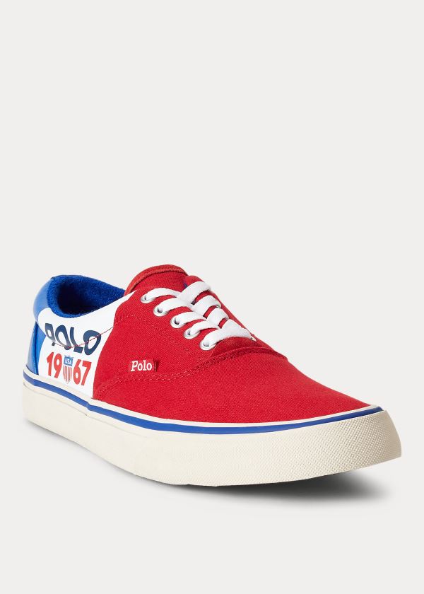 Zapatillas Polo Ralph Lauren Hombre Azul Rey Azules / Blancos / Rojos - Thorton Color-Blocked - VPID